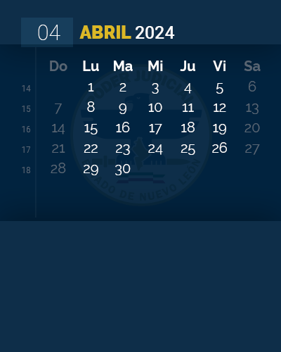Calendario de Abril 2024