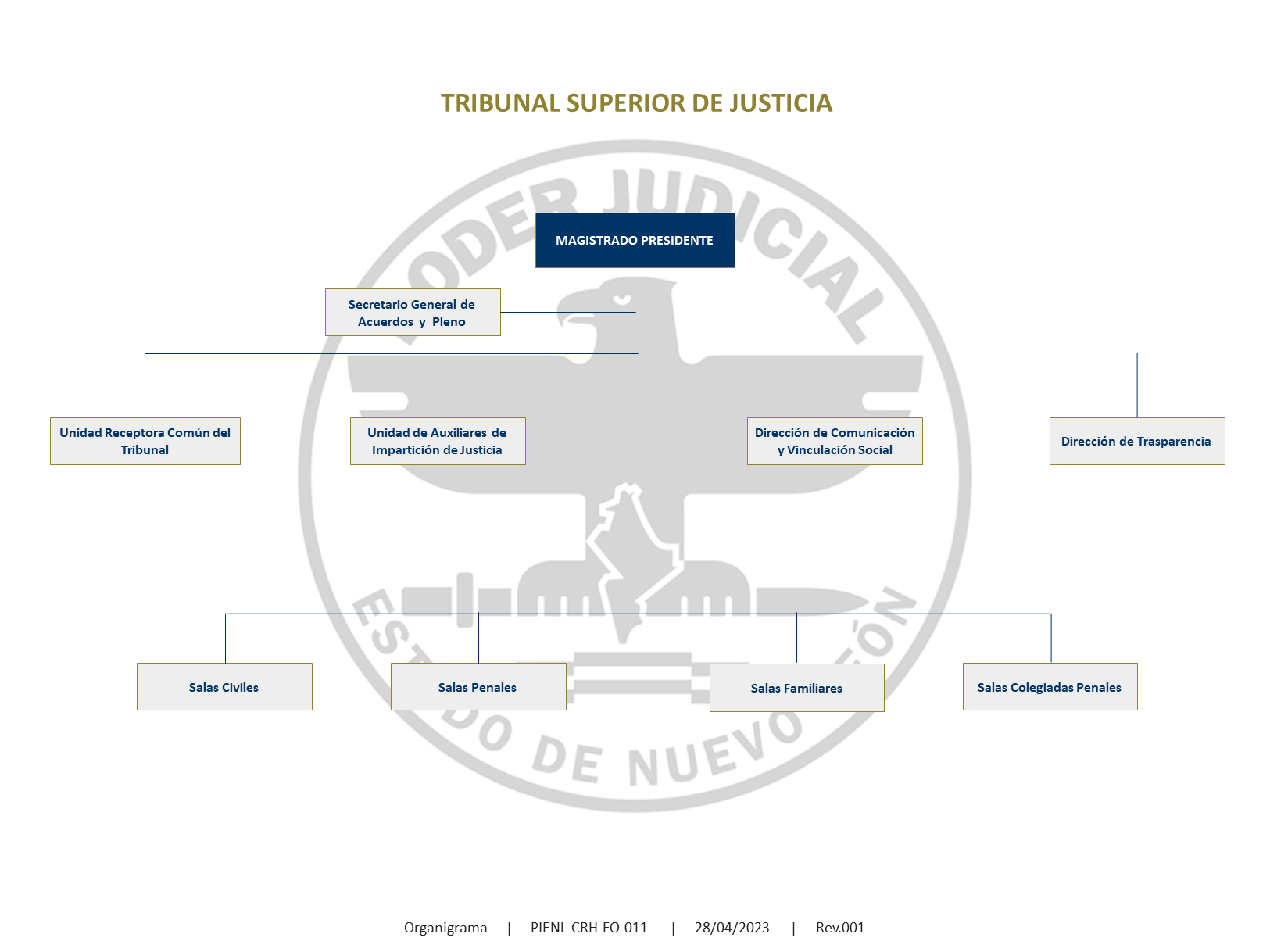 Estructura presidencia tsj pjenl